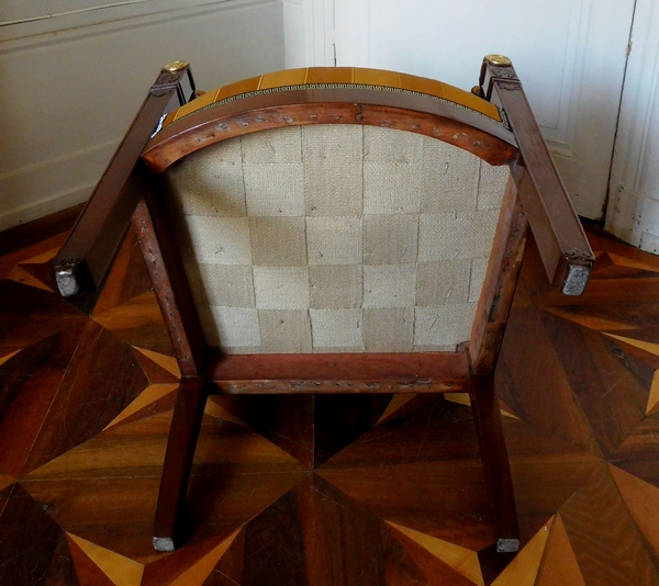 Marcion : Empire mahogany cabinet armchair, early 19th century