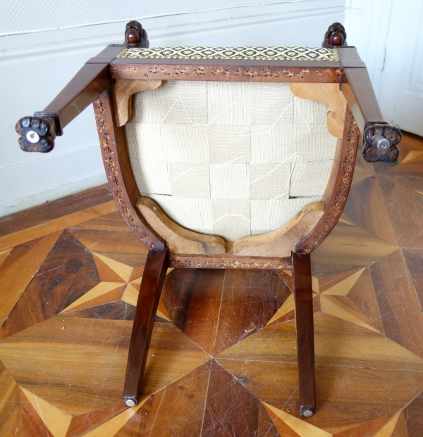 Mahogany desk armchair, Consulate period, attributed to JB Demay circa 1800