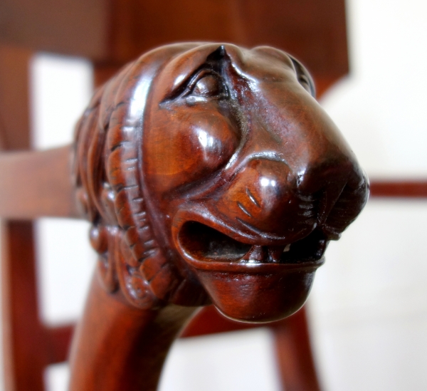 Mahogany desk armchair, Consulate period, attributed to JB Demay circa 1800