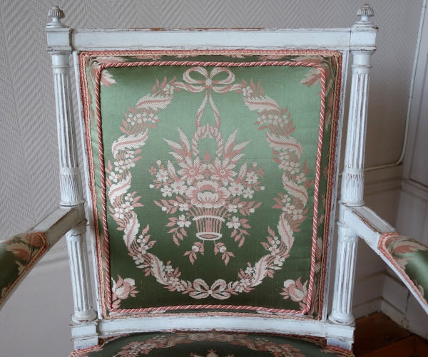 Louis XVI so-called a la Reine armchair, 18th century, attributed to Jacob