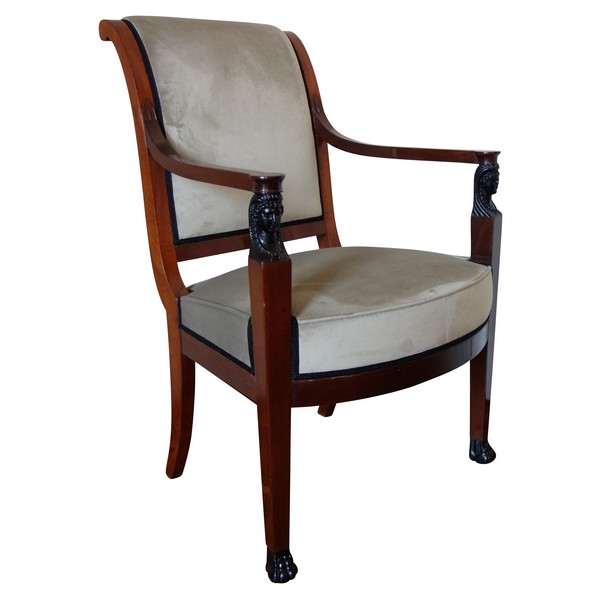 Empire mahogany armchair, Consulate period circa 1800