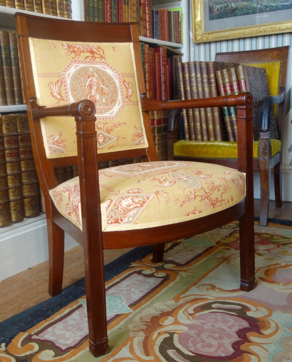 Empire mahogany armchair, early 19th century production circa 1800