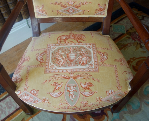 Empire mahogany armchair, early 19th century production circa 1800