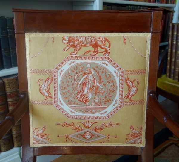 Empire mahogany armchair, early 19th century production circa 1800