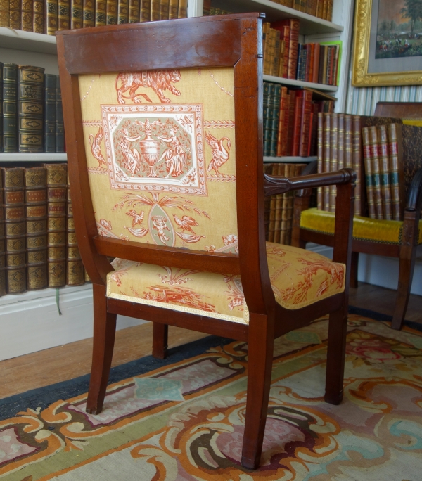 Empire mahogany armchair, early 19th century production circa 1800