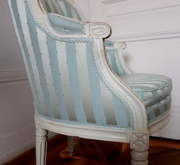 Louis XVI working armchair in the taste of Jean-Baptiste Sene, 18th century