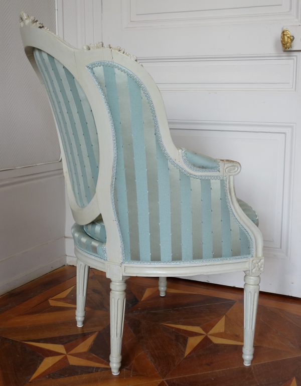 Louis XVI working armchair in the taste of Jean-Baptiste Sene, 18th century