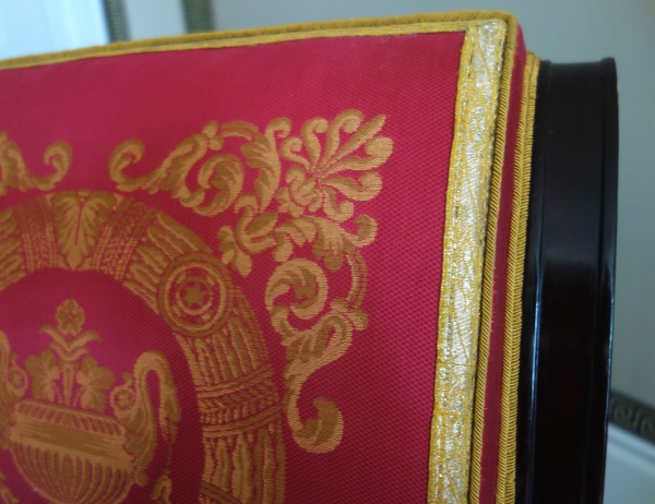 Jacob Desmalter - fauteuil de bureau d'époque Empire en acajou et bronze doré