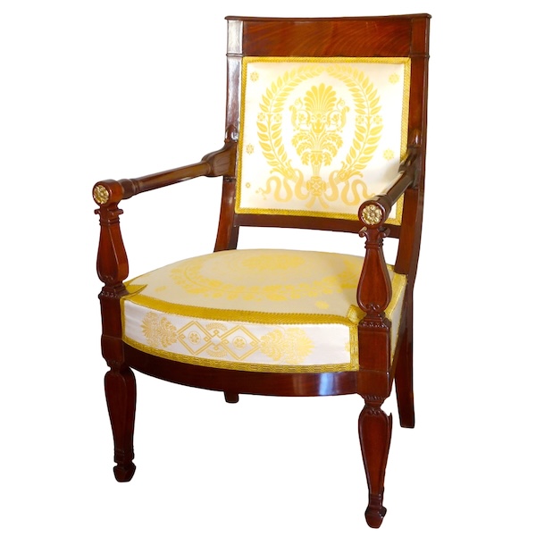 Empire mahogany and ormolu armchair - early 19th century