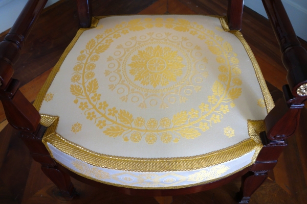 Empire mahogany and ormolu armchair - early 19th century