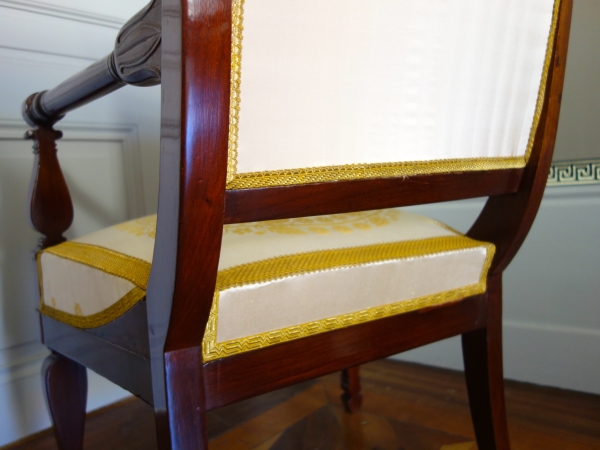 Empire mahogany and ormolu armchair - early 19th century