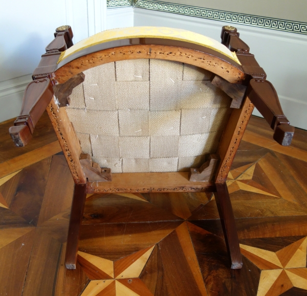 Empire mahogany and ormolu armchair - early 19th century