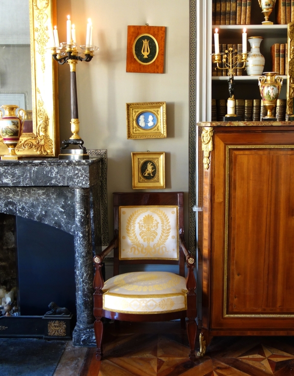 Empire mahogany and ormolu armchair - early 19th century