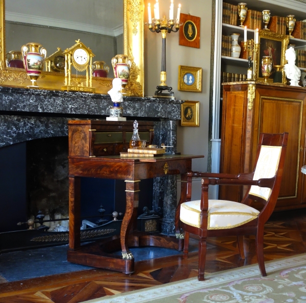 Empire mahogany and ormolu armchair - early 19th century