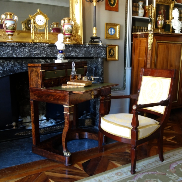 Empire mahogany and ormolu armchair - early 19th century