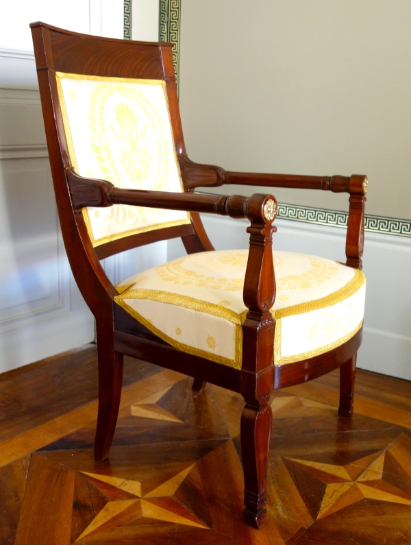 Empire mahogany and ormolu armchair - early 19th century