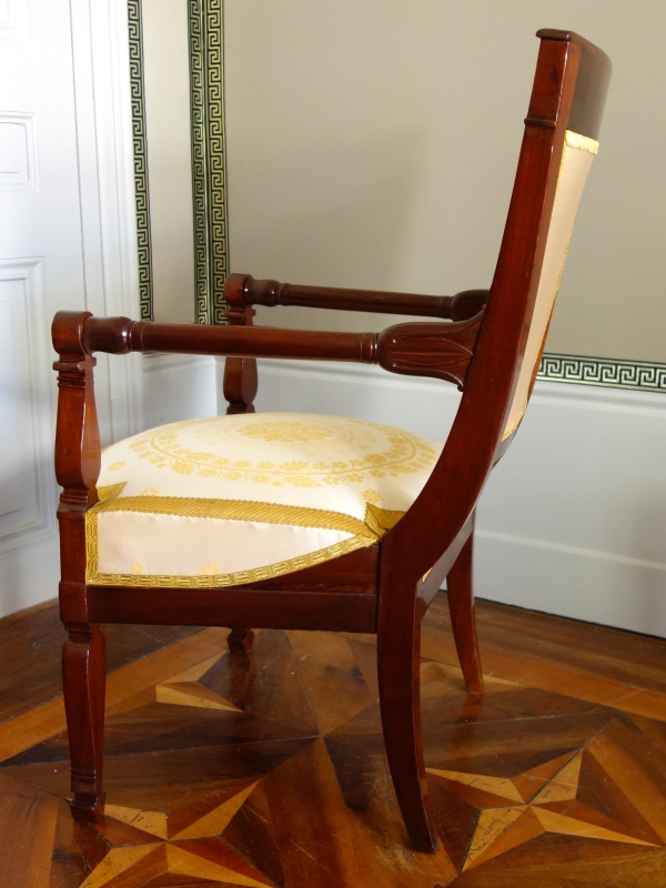 Empire mahogany and ormolu armchair - early 19th century