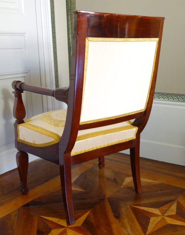 Empire mahogany and ormolu armchair - early 19th century