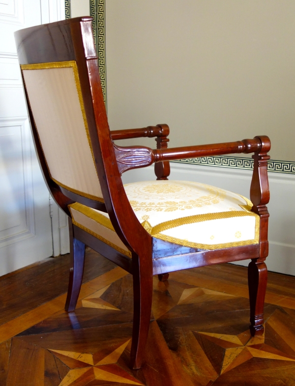 Empire mahogany and ormolu armchair - early 19th century