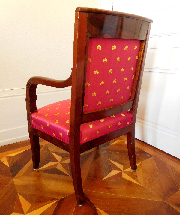 Empire mahogany armchair circa 1815, totally restored