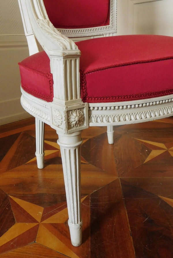 Henri Jacob : Louis XVI cabriolet armchair - stamped