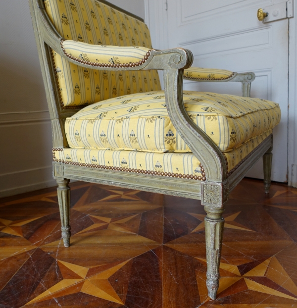 Canapé marquise d'époque Louis XVI en bois laqué - XVIIIe siècle