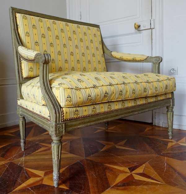 Louis XVI lacquered wood sofa, 18th century