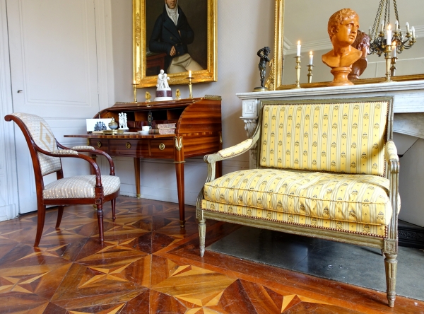 Louis XVI lacquered wood sofa, 18th century