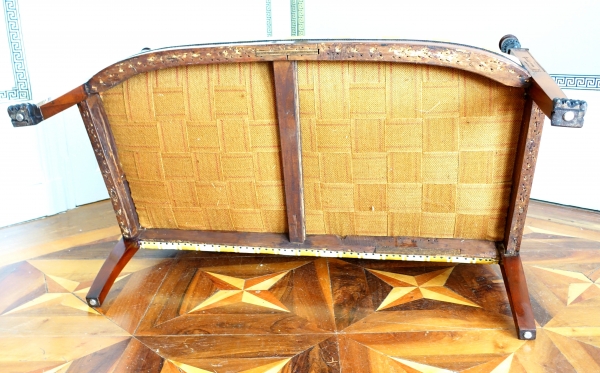 Mobilier de salon en acajou d'époque Directoire Consulat attribué à Demay