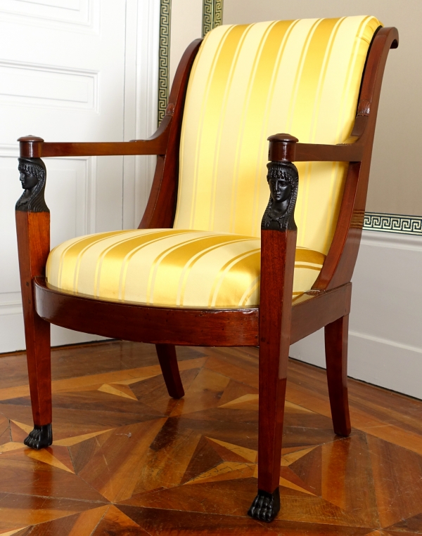 Mobilier de salon en acajou d'époque Directoire Consulat attribué à Demay