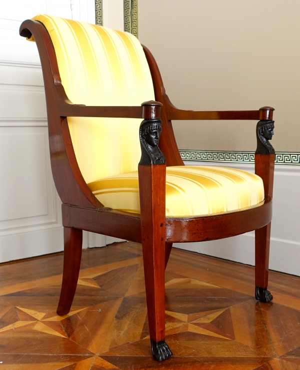 Mobilier de salon en acajou d'époque Directoire Consulat attribué à Demay