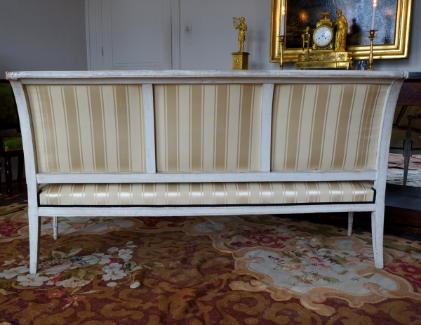 Directoire lacquered wood living room suite : a sofa and 4 armchairs - late 18th century