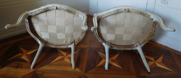 Pierre-François-Joseph Corbisier : pair of Louis XV cabriolet armchairs - stamped