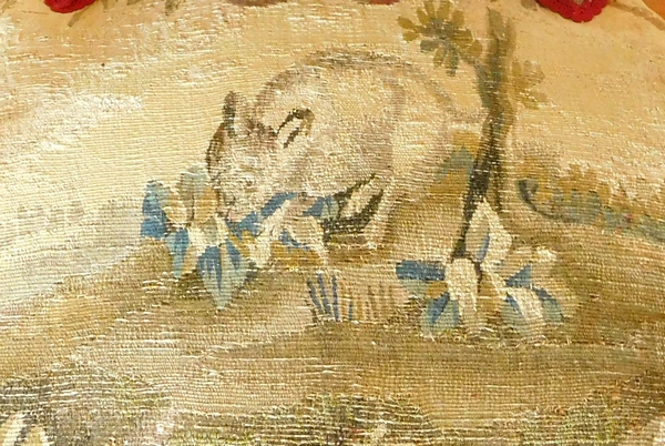 Paire de fauteuils cabriolets d'époque Louis XVI, tapisserie d'Aubusson XVIIIe (doublée)