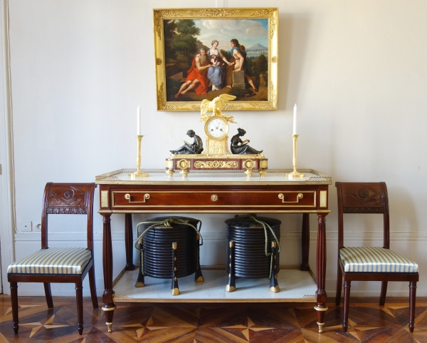 Pair of mahogany chairs attributed to Jacob, late 18th century