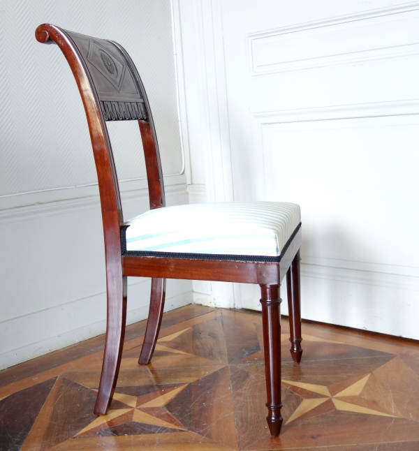 Pair of mahogany chairs attributed to Jacob, late 18th century