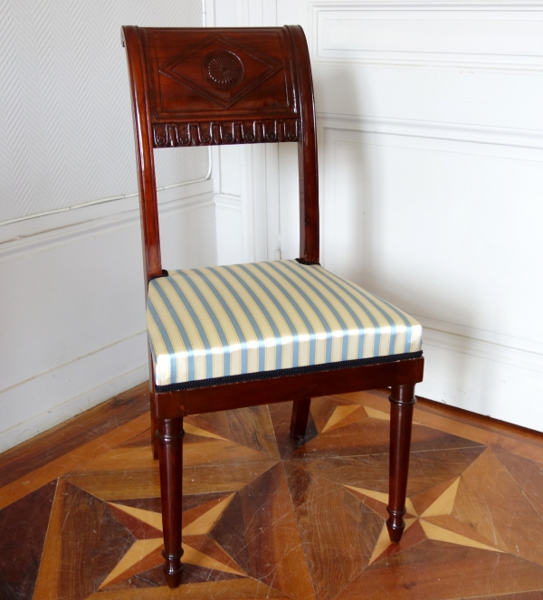 Pair of mahogany chairs attributed to Jacob, late 18th century