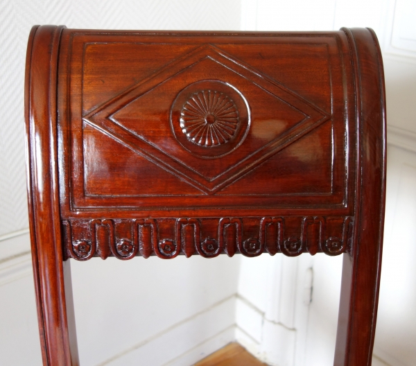 Pair of mahogany chairs attributed to Jacob, late 18th century