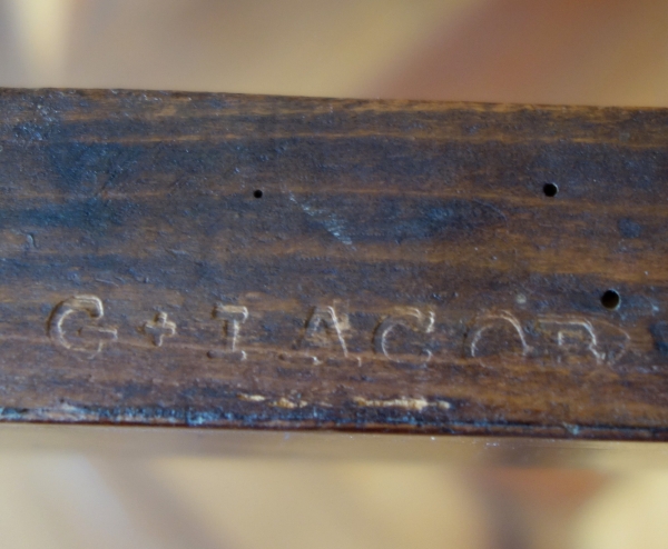 Paire de chaises à l'Etrusque à châssis d'époque Directoire en acajou par Georges Jacob