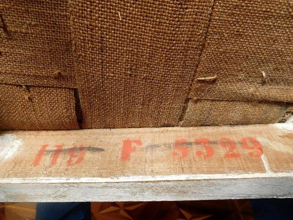 Pair of Empire chairs stamped Jacob Desmalter, Chateau de Fontainebleau