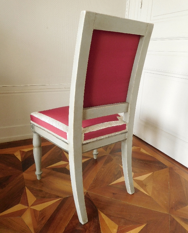 Pair of Empire chairs stamped Jacob Desmalter, Chateau de Fontainebleau