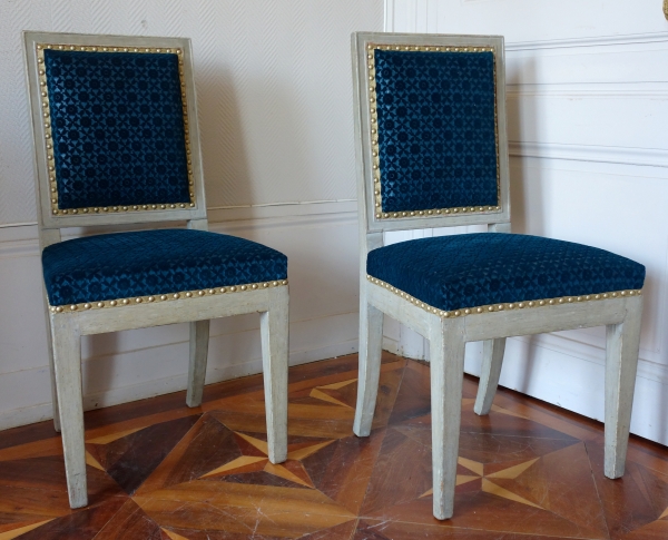 Jacob Frères, Palais des Tuileries : pair of Consulate chairs stamped