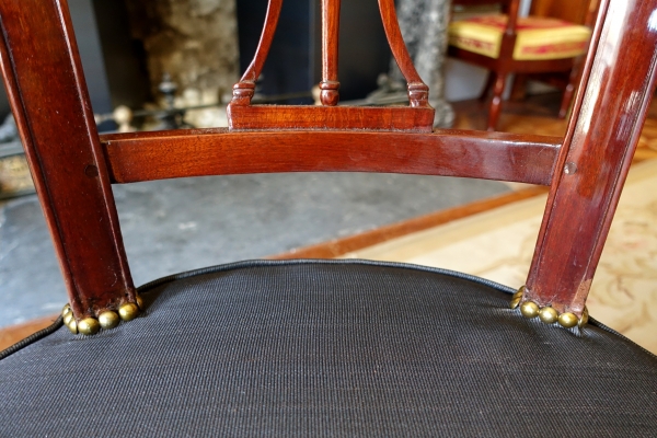 Pair of mahogany chairs, Directoire period circa 1795