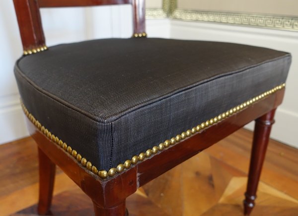 Pair of mahogany chairs, Directoire period circa 1795