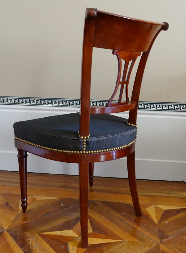 Pair of mahogany chairs, Directoire period circa 1795