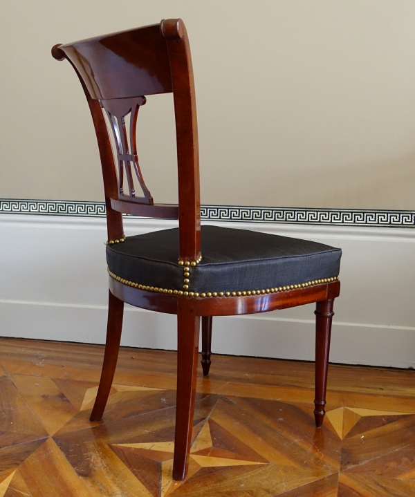 Pair of mahogany chairs, Directoire period circa 1795