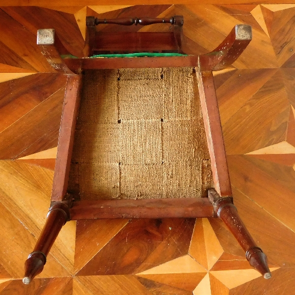 Pair of Directoire mahogany chairs, late 18th century