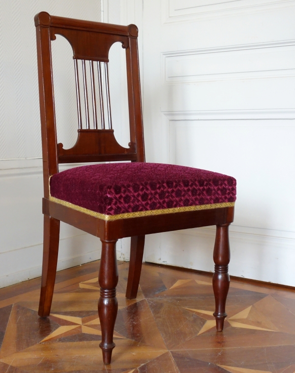 Jacob Desmalter : pair of Empire mahogany chairs, early 19th century circa 1810