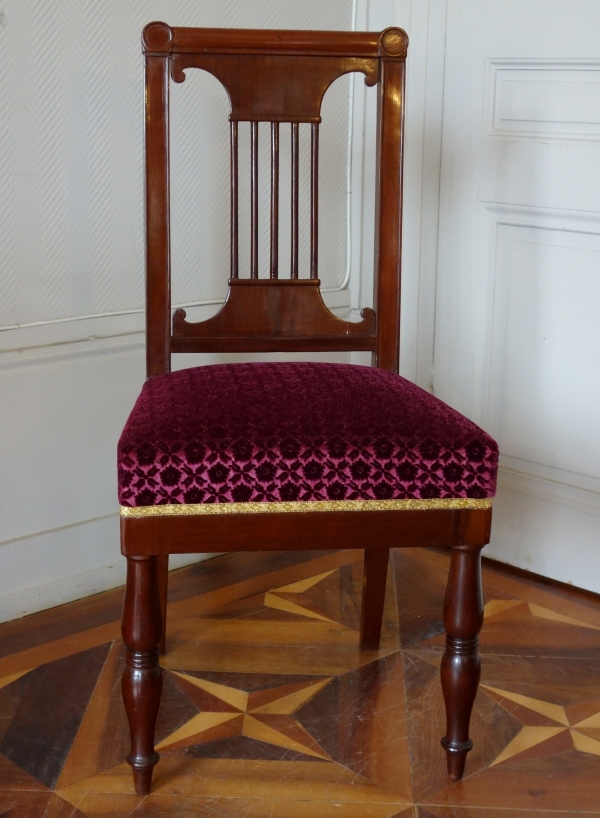 Jacob Desmalter : pair of Empire mahogany chairs, early 19th century circa 1810