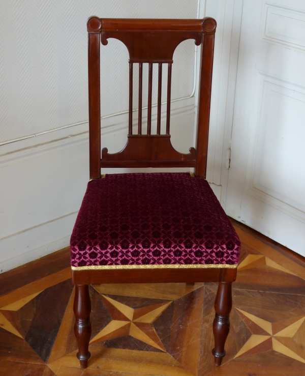 Jacob Desmalter : pair of Empire mahogany chairs, early 19th century circa 1810